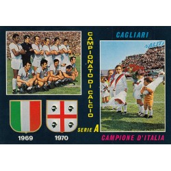 CAGLIARI CAMPIONE D'ITALIA CALCIO DI SERIA A 1969-1970 NON VIAGGIATA